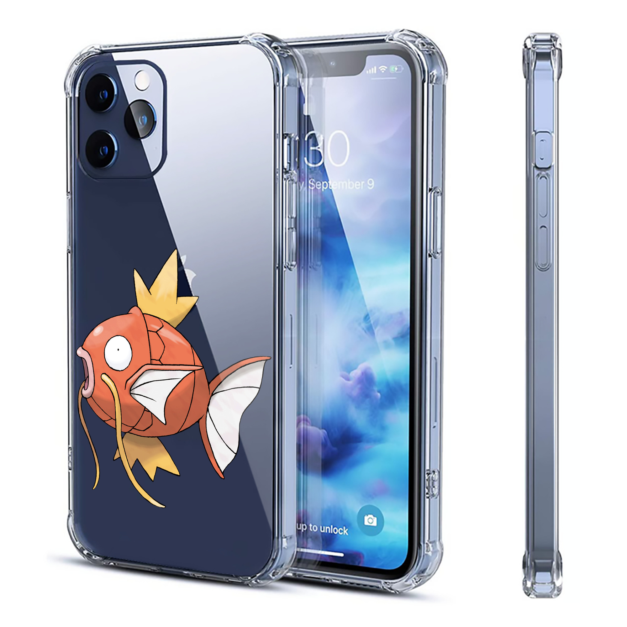（画像用） ポケットモンスター Pokémon 【iPhone 12シリーズ対応】透明スマホケース（クリアソフトケース）